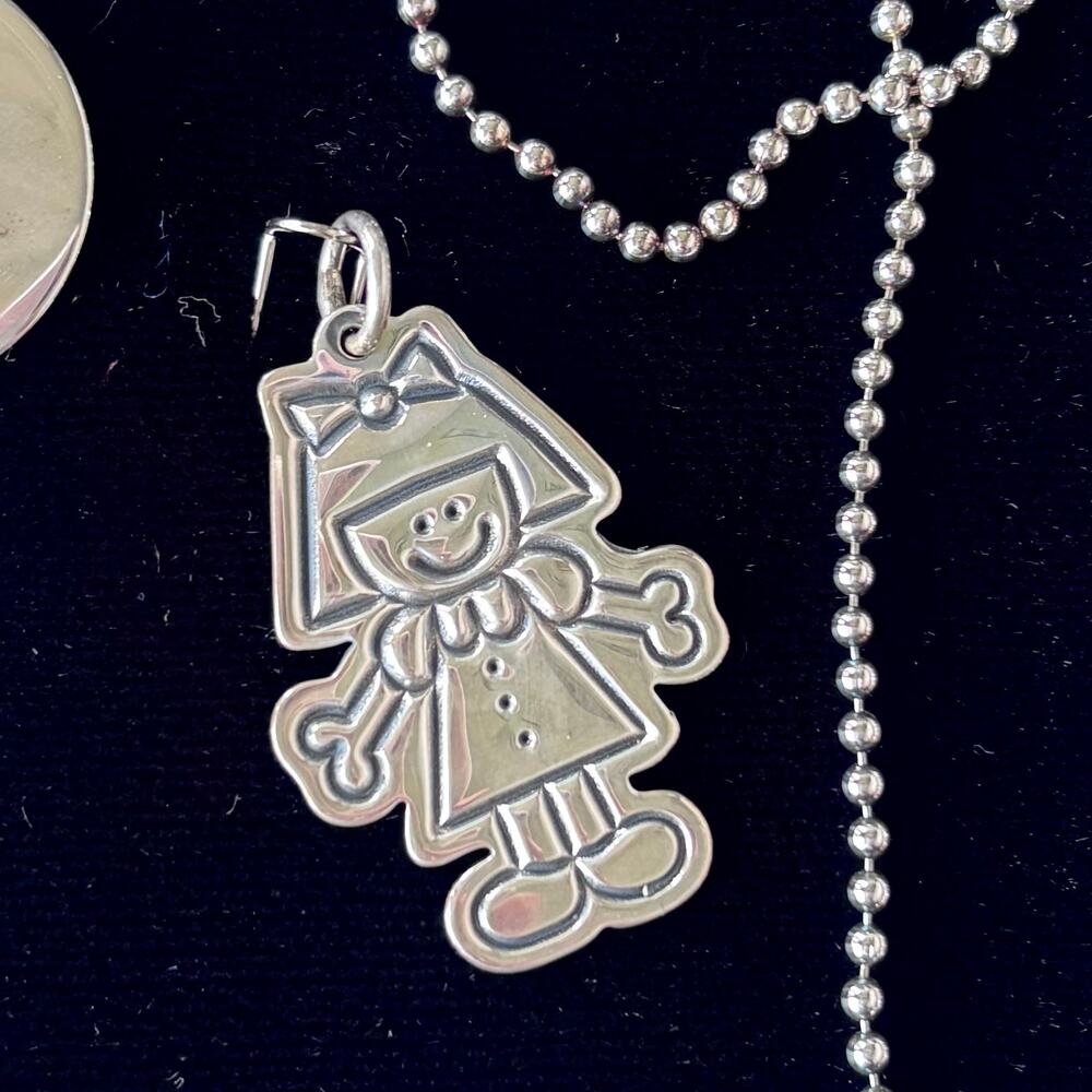Lucy Ann Sterling Silver Little Girl Charm 1.5 inches
